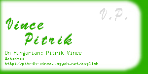 vince pitrik business card